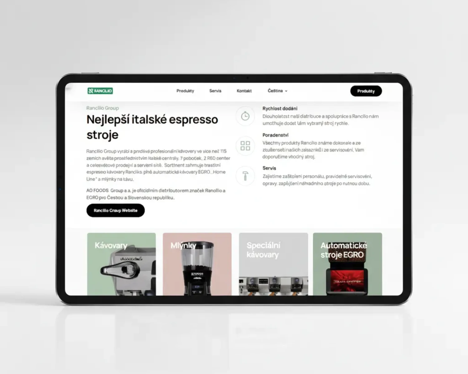 rancilio web develeopment fatto